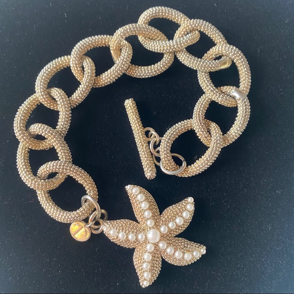 Talbots starfish chunky link toggle bracelet